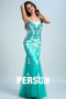 Persun Sexy Applique Mermaid Long Prom Dress