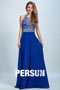 Persun Elegant Backless Crystal Details Long Prom Dress