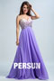 Persun Elegant Backless One Shoulder Long Prom Gown