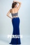 Sexy Mermaid Jewel Neck Long Prom Gown with Side Slit