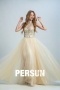 Persun Elegant Halter Crystal Details Long Prom Gown