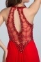 Persun Scoop Open Back Crystal Details Long Prom Gown
