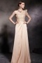 Beautiful Champagne Tone Column One Shoulder Ruched Floor Length Prom Dress