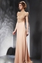 Vintage Chiffon A Line High Neck Evening Dress With Sleeves