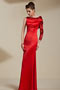 Gorgeous Red Sequins Long Formal Dress With Sleeves