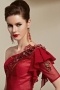Modern Red Chiffon One Shoulder Floor Length Ruffles Formal Dress
