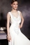 A line White Sleeveless Ruched Embroidery Satin Long Formal Dress