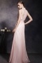 Beautiful Pink Tone Tencel Sleeveless High Neck Zipper Long Formal Dress