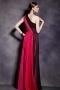 Simple One Shoulder Color Block Ruched Tencel Long Prom Dress