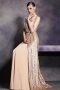 Champagne Tone Sexy Strapless Backless Floor Length Prom Dress