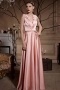 Pink Tone Empire Flower Sheer Back Sleeveless Floor Length Formal Dress