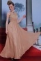 Modern Beadings Ruching Chiffon Long Formal Dress