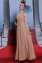 Modern Beadings Ruching Chiffon Long Formal Dress