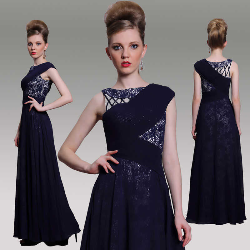 evening gown with ruching