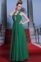 Gorgeous Green Ruffles Halter Beadings Floor Length Long Formal Dress