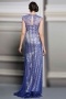 Gorgeous Sequins Jewel Court Train A Line Long Evening Dress