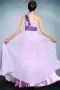 2015 Chic One Shoulder Purple A Line Long Ruching Formal Dress