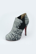 Modern Snake Printing Ankle Boots