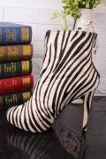 Modern Zebra stripe Ankle Boots