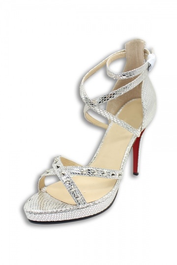 Silver Studded Strappy Posh Sandals