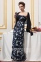 Persun Modern Strapless Print Chiffon Formal Evening Dress