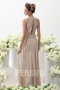 Persun Jewel Sash Open Back Champagne Lace Formal Evening Dress