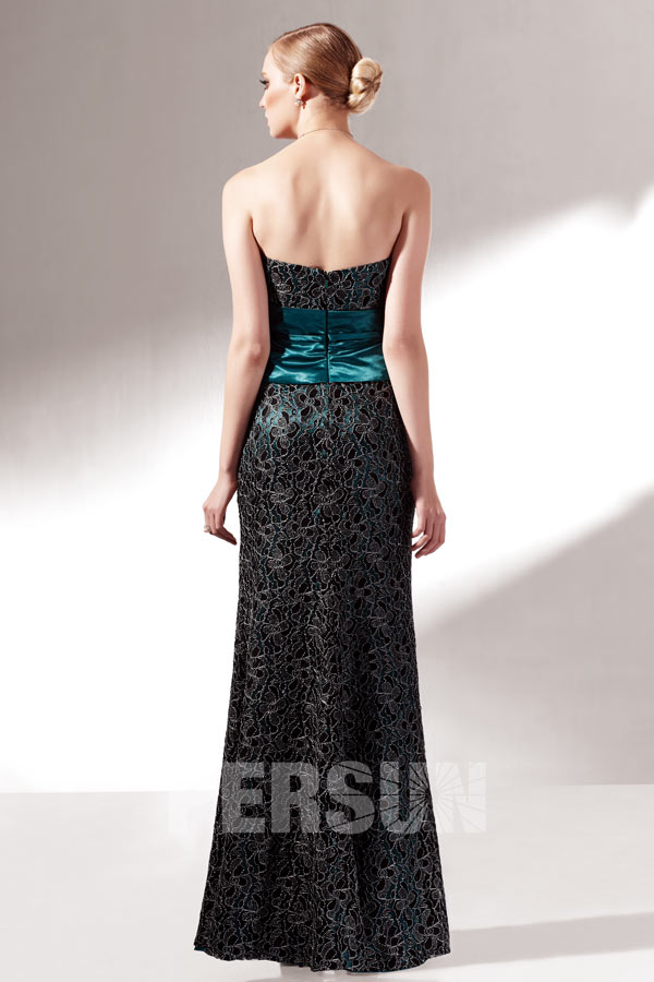 Persun Sheath Sweetheart Black Lace Formal Evening Dress