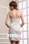 Sexy Short Sheath Sweetheart Color Block Lace Formal Dress Persun