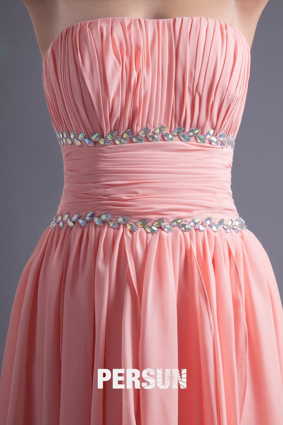  pink high low cocktail dress chest design