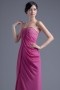 Noble Strapless Beaded Ruching Wraped Floor length Formal Bridesmaid Dress