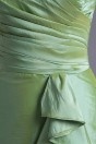 Green Strapless A Line Ruffles Short Formal Bridesmaid Dress