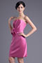 Beautiful Sheath Pink Strapless Knee Length Formal Bridesmaid Dress