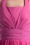 A line Square Neck Empire Pleated Ruched Chiffon Short Formal Bridesmaid Dress