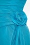V neck Falbala Fishtail Taffeta Long Formal Bridesmaid Dress