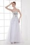 Gorgeous A line Sweeteart Square Sequins Beaded Long School Formal Dress