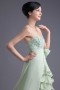 Sweetheart Green High Low Asymmetrical Chiffon Formal Bridesmaid Dress