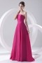 Simple Strapless Empire Satin Pink Formal Bridesmaid Dress