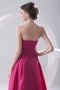 Simple Strapless Empire Satin Pink Formal Bridesmaid Dress