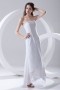 Strapless Asymmetrical Hemline Ankle Length Lace Formal Dress