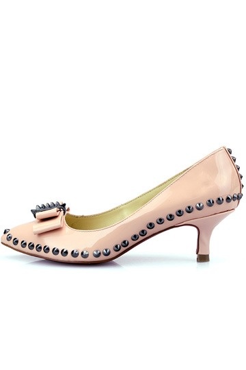 Pink Stud Edge Flat Shoes