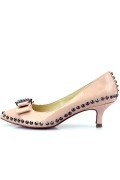 Pink Stud Edge Flat Shoes