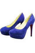 Sexy Blue Suede Platform High heels