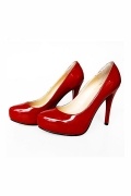Red Round Toe Hidden Platform High heels