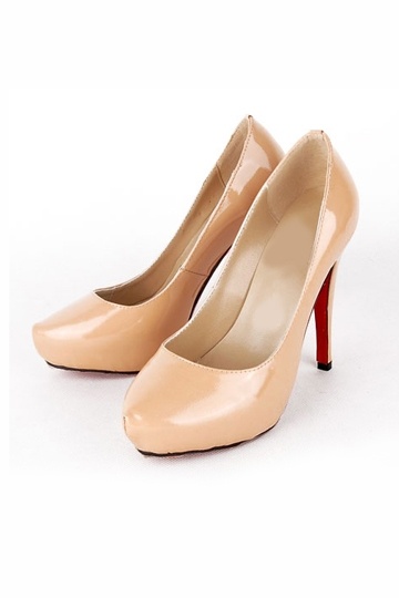 Nude Sleek Hidden Platform High heels