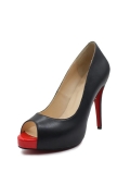 Black Peep Toe Platform High heels