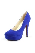 Orchid Blue Suede Platform High heels