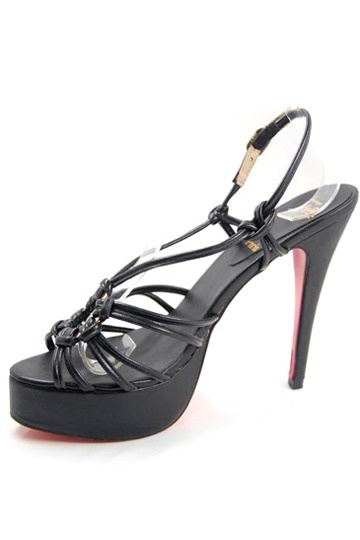 Soft Strappy Platform Black Sandals