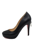 Black Back Zip Platform High heels