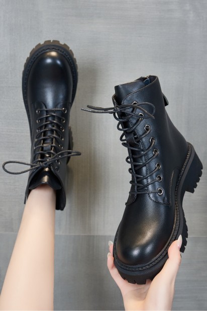 Bottines noires a discount plateforme