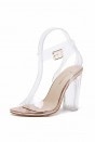 sandale transparente petit talon